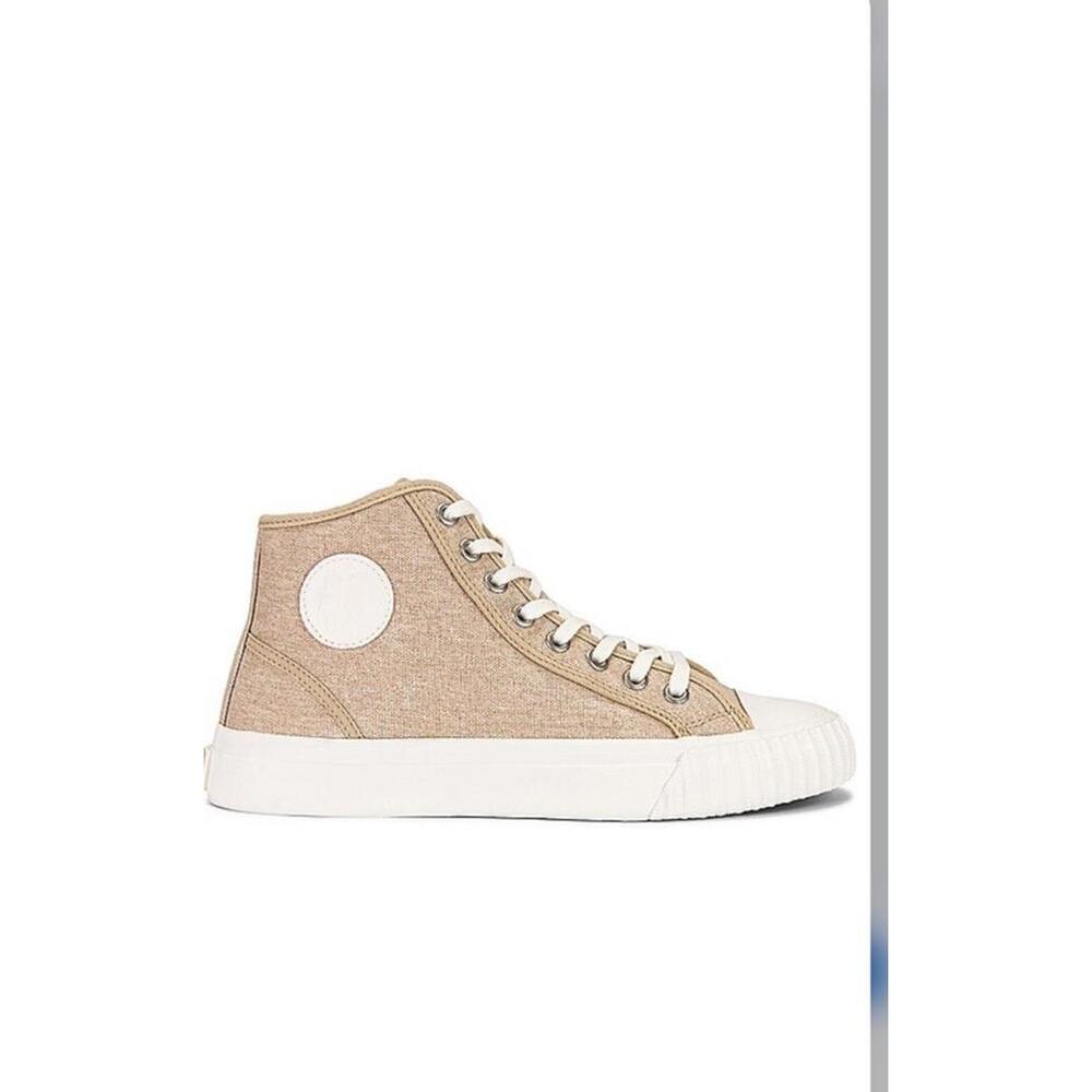 PF Flyers Center Hi Canvas Safari Beige Sneakers Mens 7.5 Women's 9